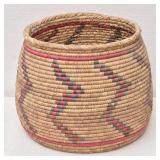 LARGE Handwoven Coiled Grass Basket 18x14