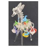 Giraffe Hand Blown Art Glass Figurine...