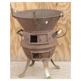 Antique Asian Cast Iron Pot Belly Cooker Stove