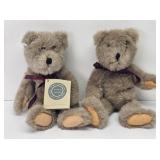 2 Stuffed Bears in the 1985 Boyds Bear Collection
