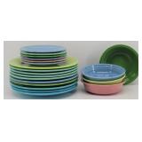 (20pc) Fiesta Homer Laughlin Pastel Dishes USA