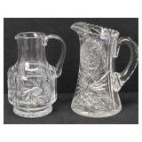 Antique American Brilliant Cut Glass Pitchers