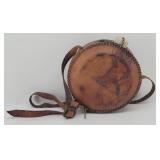 Handcrafted Leather Covered Canteen Laced Sides