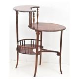 Antique Late Victorian Mahogany 3 Tier Side Table