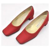 New Nina Red Satin Fashion Shoes 8M