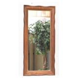 Wood Frame Wall Mirror 34" X 16"