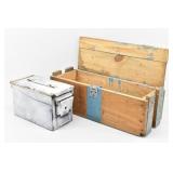 Metal Ammo Can & Wooden Ammo Crate