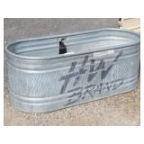 HW Brand Round End Stock Tank Galvanized Metal