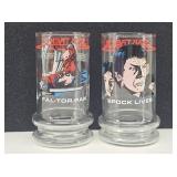 (2) 1984 Taco Bell Star Trek III Glasses,Spock &