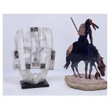 (2) Collectible Decor Pieces: End Of The Trail...