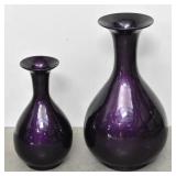 Amethyst Shantung Vase Set