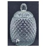 Pineapple Clear Glass Drink Dispenser