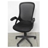 Black Office Chair, Adjustable Armrests, Rolling