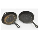 (2) Cast Iron Skillets 9" & 10" 1-Lodge
