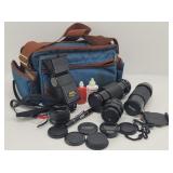 Camera Lenses, Flash & Bag: Vivitar 28mm Wide