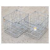 (2) Wire Milk Bottle Racks / Carriers
