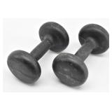 (2) 10 lb Dumbbells Cast Iron