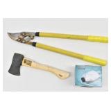 Hatchet, Pruners, Aquarium Air Pump