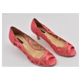 Alex Marie Allison Red Woven Coral Heels 8M