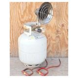(2) Steel Hay Hooks & Propane Tank (some fuel)
