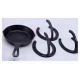 Lodge 6.5" Cast Iron Skillet & Horseshoe Wall ...