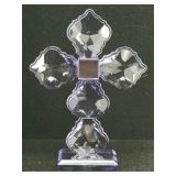 Blue Crystal 'Fluer-De-Lis' Cross Shape Paper ...