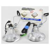 (2) Clamp Lamps & Bulbs