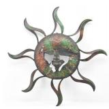 Metal Sun Face Wall Art / Patio Decor 32' dia