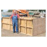 Solid Wood Pallet Pen 55' W x 13'5' L x 45.5' T