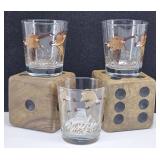 (3) Libbey Mid-Century Waterfowl Glasses &