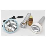 Spotlight, 2 Flash Lights, Vintage Batteries...