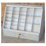 Aluminum Organizer  Display w/ Locking Drawer