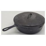 Cast Iron Chicken Fryer Skillet w/ Lid #8 10 5/8"