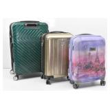 (3) Rolling Suitcases, Telescoping Handle, Hard