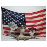 Pendleton Hat Sz Lg, 2 Other Hats, American Flag &