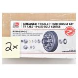 (2) Dexter Greased Trailer Hub-Drum Kits...