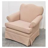 Traditional Skirted Armchair / Club Chair Check