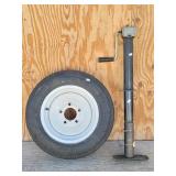 Trailer Tongue Jack & Trailer Utility Tire 4.80-12
