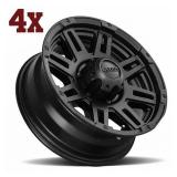 (4) Ultra Wheel 226 Machine Satin Black Wheels
