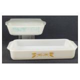 Fire King 2qt Milk Glass Baking Dish #411 &