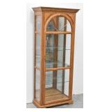 Lighted Curio Cabinet Arched Top & 4 Glass Shelves