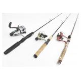 (3) Fishing Poles w/ Reels