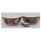 New Mexico Acoma Style Indian Pottery Bowls