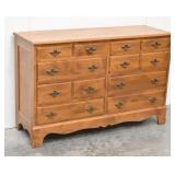 Maple Dresser 10 Drawers Brass Handles