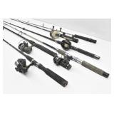 (6) Fishing Poles & (5) Reels