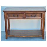 Two Drawer Wood Console Table