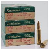 (58rd) 250 Savage 100gr Pointed SP Ammo