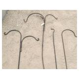 (2) Double Shepherd Hooks & 2-Single Garden Hooks