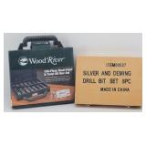 (2) Drill Bit Sets: Wood River & Silver & Demming