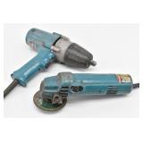 Makita 4" Disc Grinder & 1/2" Impact Wrench